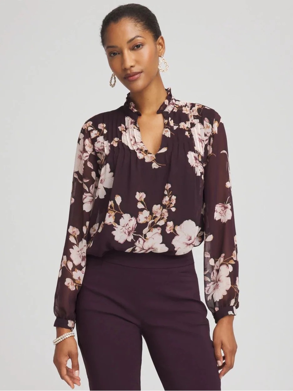 NWT Chico’s Floral Blouse